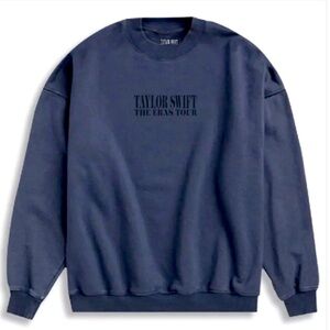 Taylor Swift Eras Tour U.S. Official Crew Neck Sweatshirt Blue 2nd Leg Large